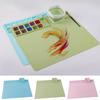 Flexible Painting Mat Extra-large Silicone Painting Mat with Collapsible Brush Cup Diy Oil Painting Drawing Pad for Kids Pen