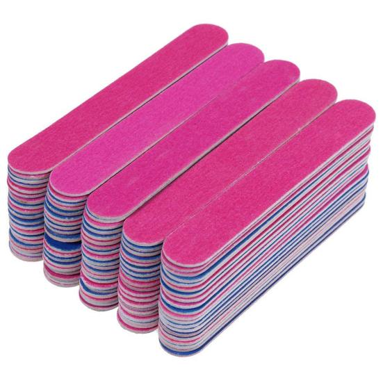 100 шт. двусторонняя одноразовая пилочка для ногтей для домашнего салона, наждачная доска для формирования ногтей