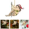 Whimsical Christmas Tree Dancing Charms Delicate Funny Acrylic Dancing Christmas Tree Embellishments for Yuletide Joy