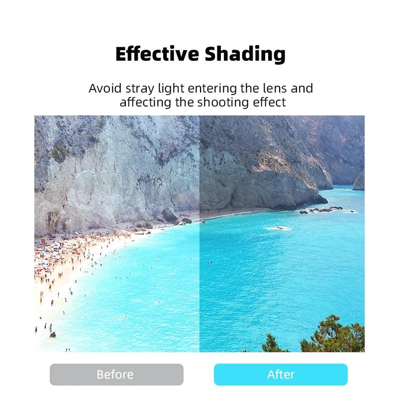 BRDRC Lens Hood Sunshade for DJI AIR 3 Anti-Glare Sun Cover Gimbal Protective ABS Cage Drone Accessories