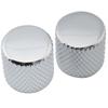 Musiclily Pro 19mm Steel Dome Knobs for USA Electric Guitars/Basses, Chrome (Set of 2)