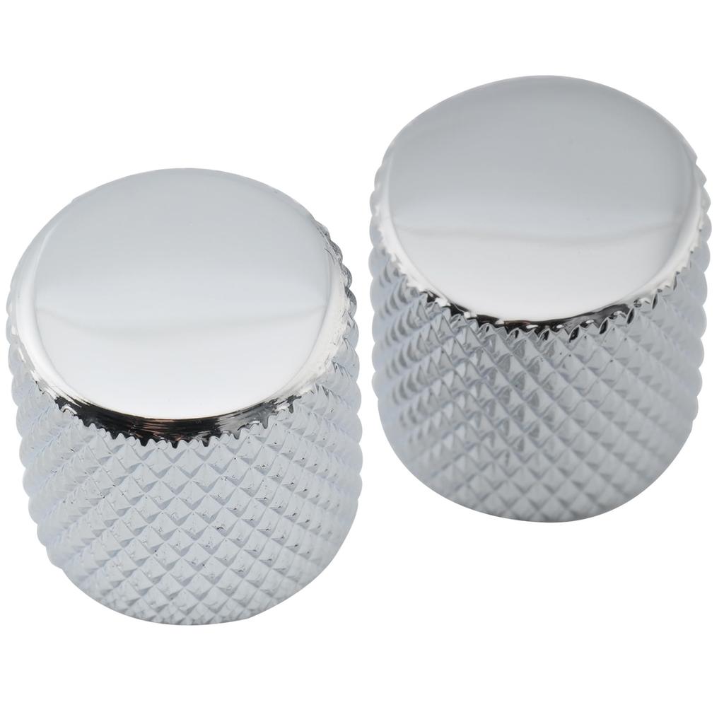 Musiclily Pro 19mm Steel Dome Knobs for USA Electric Guitars/Basses, Chrome (Set of 2)