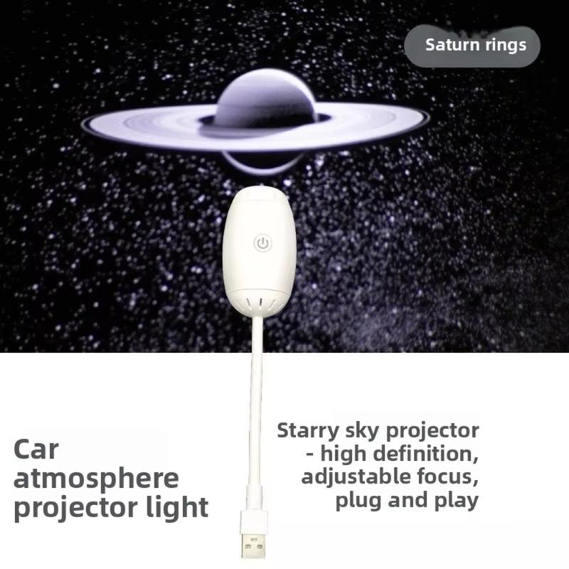 Потолочный светильник-звезда для автомобиля и декора комнаты, USB-проектор с контролем линзы, широкоугольное проецирование и три уровня яркости для вечера