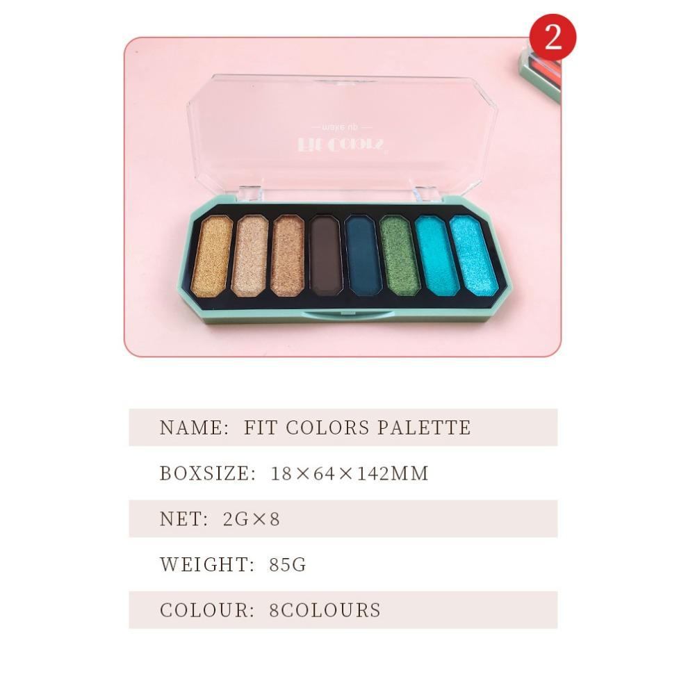 Fit Colors Christmas 8 -color Fingertip Keyboard Eye Shadow Disk Matte Pearl Light Easy Color Eye Shadow Painting