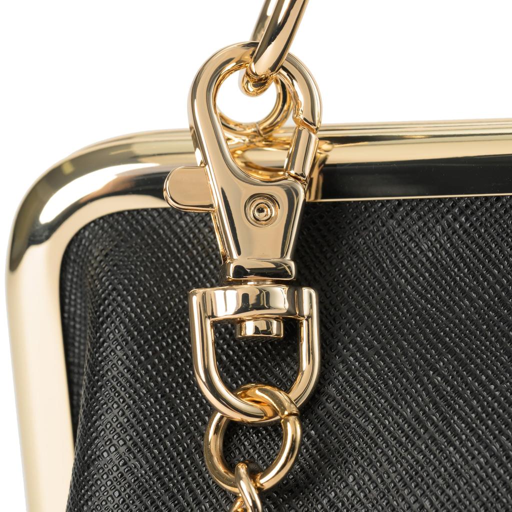 Сумка Vivienne Westwood 52020003 L001N Черная Сумка-кошелек на раме из кожи сафьяно «бабушка» на плечо [Vivienne Westwood] (Рюкзак) Женский [Бренд] [Товар]