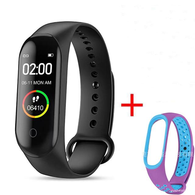 Водонепроницаемый M4 Смарт-часы Браслет Монитор артериального давления и сердечного ритма Смарт-браслет Фитнес-трекер Браслет для Android IOS