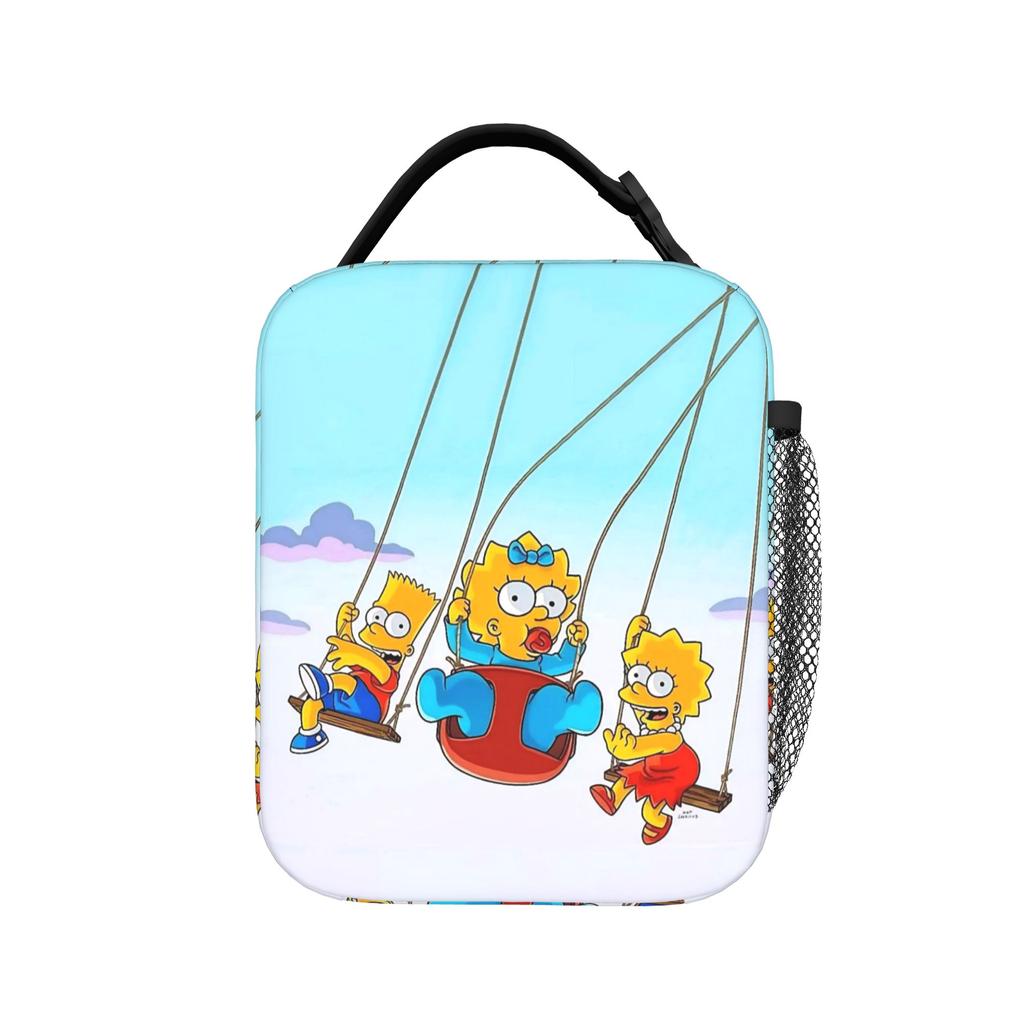 Anime S-Simpsonss Cartoon Accessories Insulated Lunch Bag For Picnic Storage Food Boxes Portable Thermal Cooler Lunch Boxes