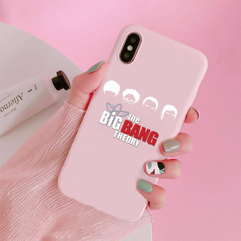 Big Bang Theory Phone Case For Iphone 12 11 Pro Max Mini XS 8 7 6 6S Plus X SE 2020 XR Matte Candy Pink Silicone Cover