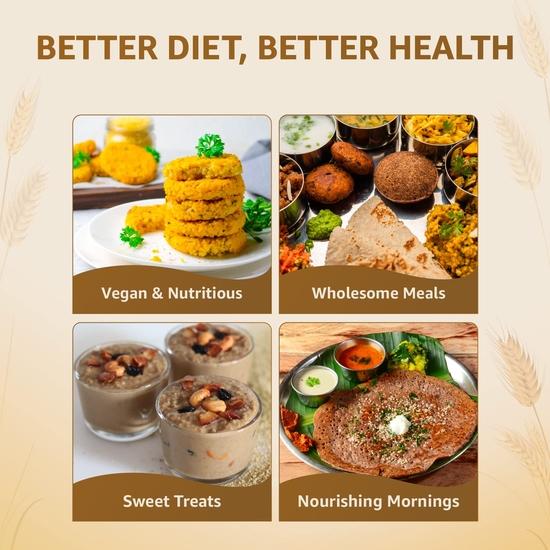 Vedaka Unpolished Finger Millets (Ragi) (Mandua/Kezhvaragu/Mandia/Taidalu/Kodra/Ragula/Nachni) 1.5 Kg