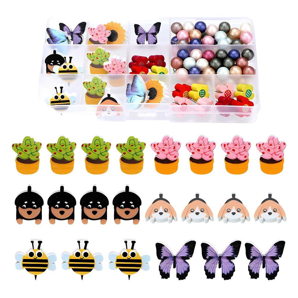 Push Pins Butterfly Tacks Map Tacks Decorative Push Pins Poster Pins for World Map Cork Board Fabric Marking Dressmaking