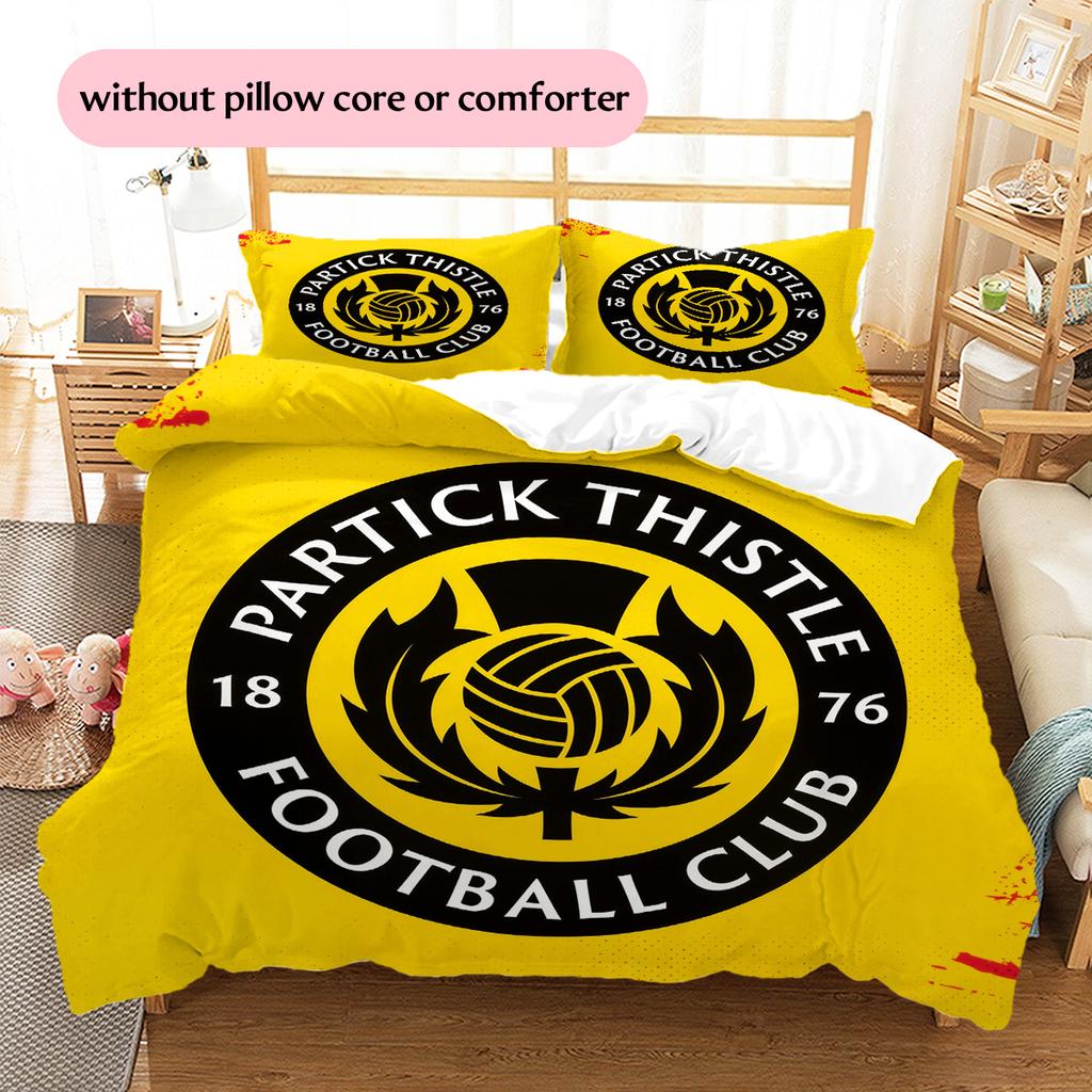 Partick Thistle F.C. Pattern Bedding Quilt Set Home Decoration Gift (1 * duvet cover + 2 * pillowcase without core)