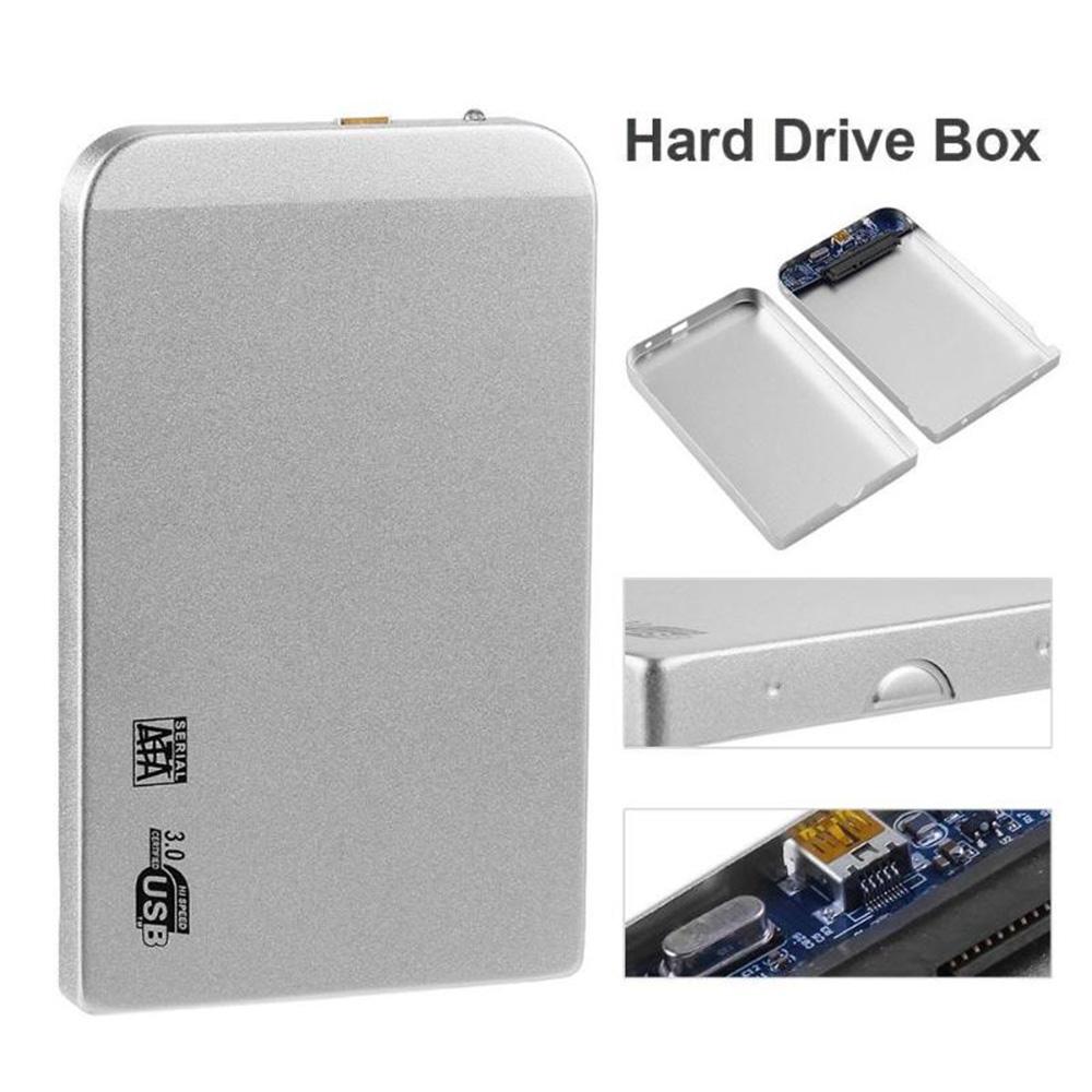 2,5-дюймовый USB3.0 SATA SSD HDD Жесткий диск 5 Гбит/с 3 ТБ USB3.0 SATA Портативный жесткий диск (Серебряный)
