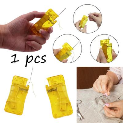 1 шт. DIY Вставка для стежков Автоматический простой инструмент для продевания нитки в иглу Направляющая для самопродевания Пластиковые швейные аксессуары