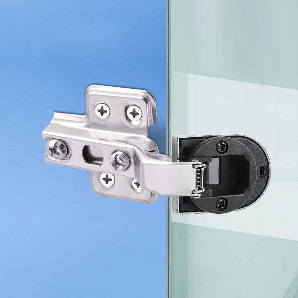 Соединитель без отверстий Аксессуары для окон Петля-клипса для шкафа Петля для стеклянной двери Мебельная фурнитура