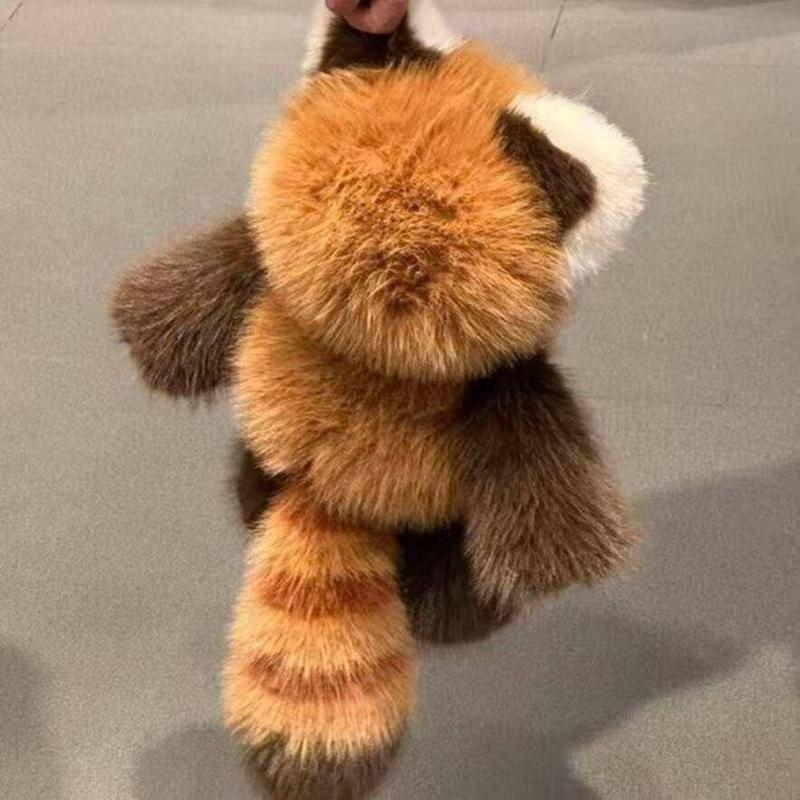 Cute Highland Raccoon Plush Toy - Huggable Running Red Panda Stuffed Animal Made With Premium Soft Fabric, Soothing Companion