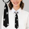 Korean Style Rhinestones Tie Academic Style Decoration Shirt Tie Temperament Long Necktie  Women