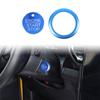 2x Aluminum Car One-Click Engine Start Switch Button Protective Cover Decoration Sticker Suitable for Ford Ranger Wildtrak +