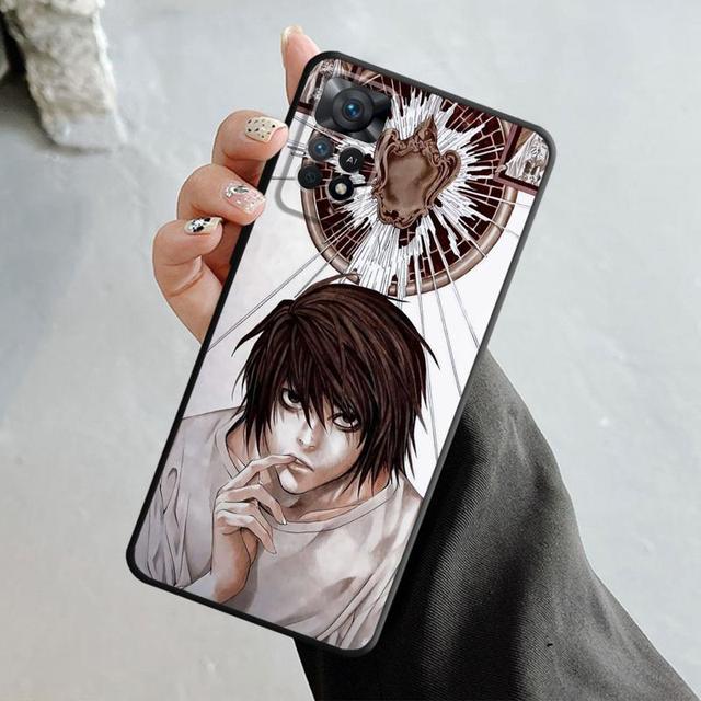 Чехол с подсветкой аниме Death Note L для Xiaomi Redmi Note 11t 11s 11 10 8 Pro 9 9s 9t 8t для Mi 10 8 9a 9c 10c 12c K40 K60