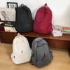 Male Solid Color Backpack Student Schoolbag Large Capacity Female Backpack