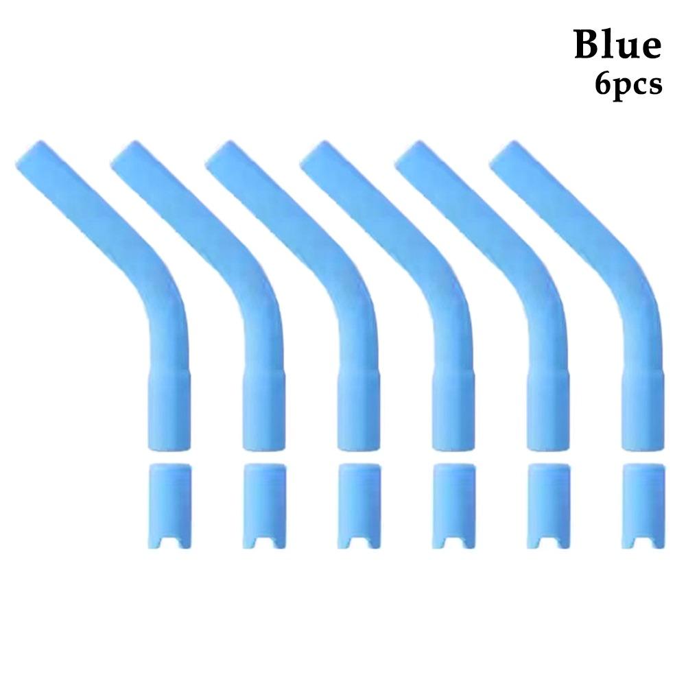6 шт. Головки для соломинок для чая, кофе, сока, посуда Силиконовая присоска для нержавеющей стальной соломинки диаметром 8 мм