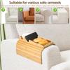 Подстаканник для дивана Магнитный бамбуковый поднос для дивана Съемный портативный подлокотник для дивана Держатель для закусок с нескользящей подкладкой для напитков Пульт