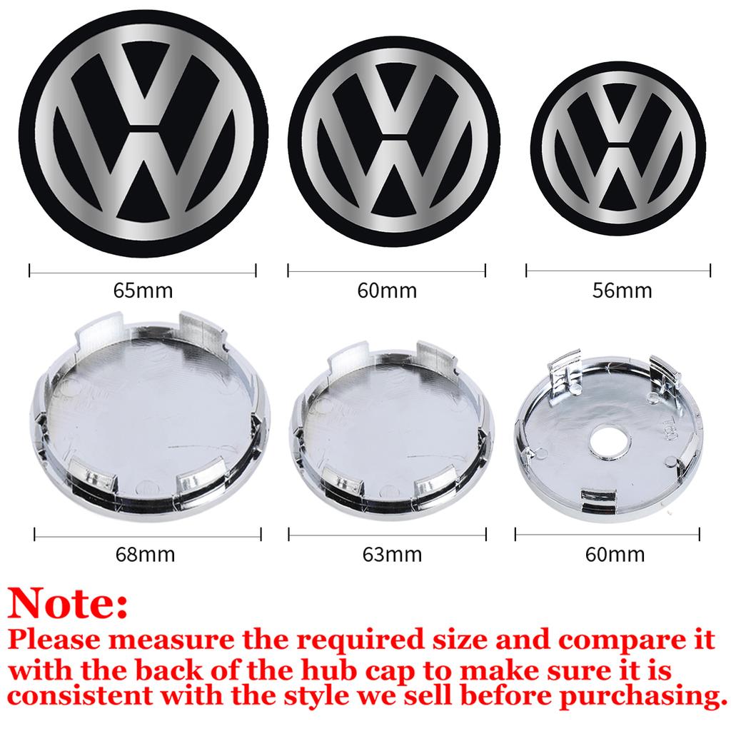 Для VW Volkswagen Jetta MK5 Golf 4 шт. 60 мм / 63 мм / 68 мм Центральные колпаки колес автомобиля Покрышки для дисков колес Автоаксессуары Для Volkswagen