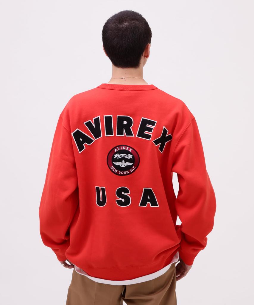 VARSITY LOGO CREW NECK Свитшот с логотипом и круглым вырезом 2XL 150 Оранжевый [Avirex] СВИТЕР/Varsity 783-3932007 Мужской