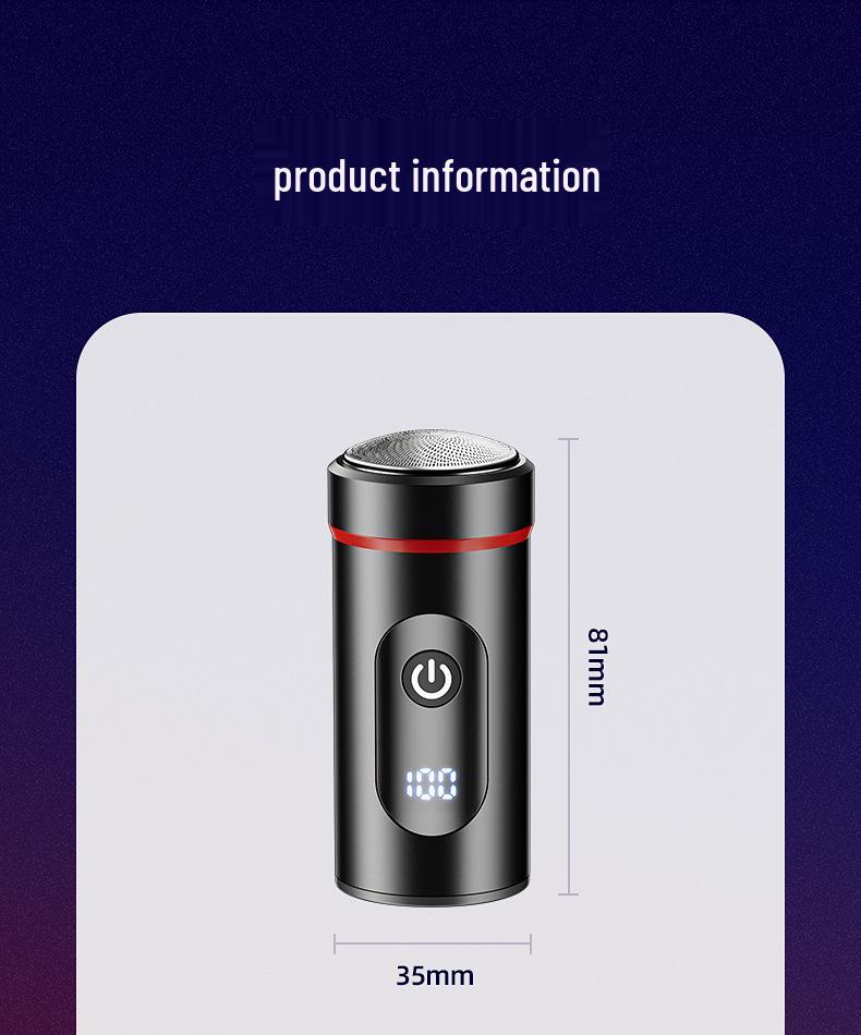 Мини USB бритва для бороды: Портативная бритва высокой мощности с цифровым дисплеем и лезвиями из немецкой стали.