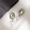 Французские Металлические Серьги с Тигровым Глазом 925 Премиальные Украшения, Винтажные Полые Неправильные Серьги Maillard
