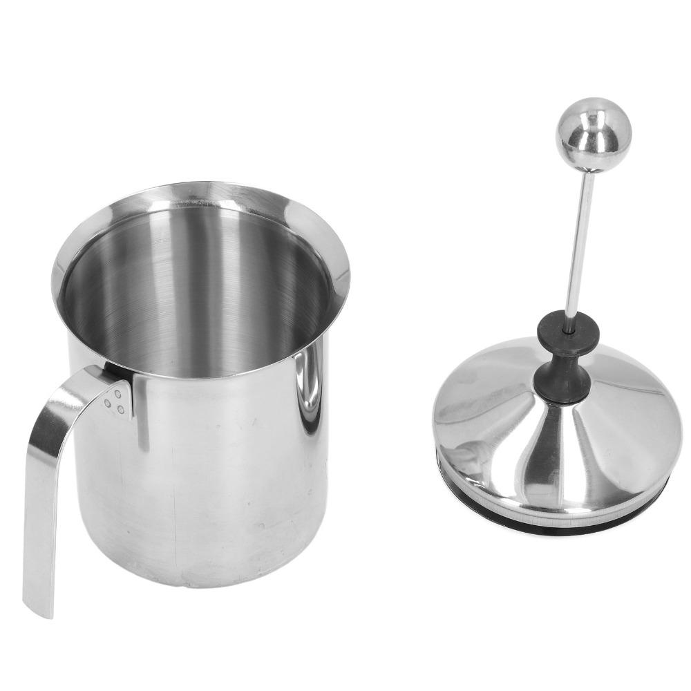 800ML Capacity Manual Milk Frother Stainless Steel Milk Foam Making Tool Coffee Making