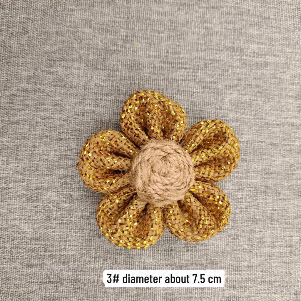 Льняная цветочная корзина ручной работы: 3D-украшение для шляпы в виде розового банта для поделок своими руками и в детском саду