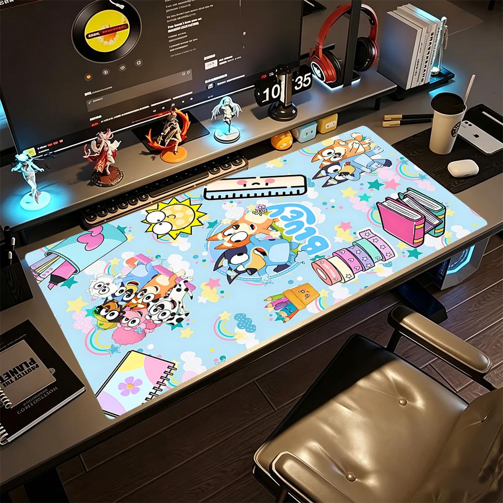 Bluey Large Mouse Pad Desk Mouse Pad Study Desk Mat Non-Slip Rubber Bottom Perfect Gift for Gamers And Professionals