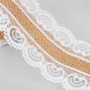 1 м/рулон Свадебный бант из атласа, джутовая мешковина, отделка из сизаля, кружевной край