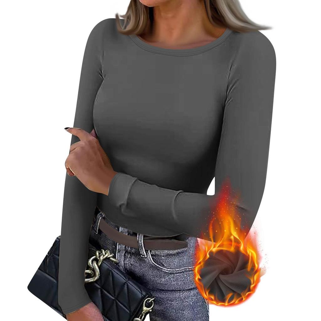 Женская приталенная футболка Модная повседневная однотонная с V-образным вырезом пуловер с длинным рукавом топ