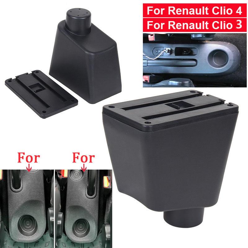 For Renault Clio 4 Armrest Box For Renault Captur Clio 3 III IV Car Armrest Auto Storage Box Dedicated Interior Car Accessories