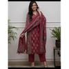 Women Designer Cotton Kurta Pant Dupatta Set Indian Beautiful Top Tunic Kurti SC-2306
