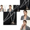 Stylish Geometric Pearl Crystal Choker Necklace For Unisex Fashion Accessories