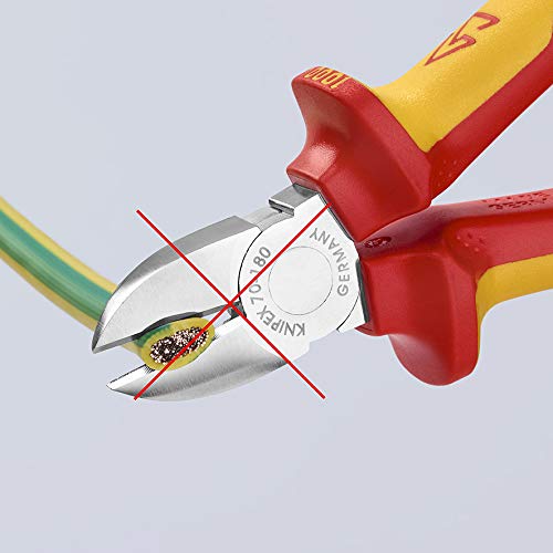 KNIPEX Изолированные 1000В Кусачки электрика, 180мм, 7006180