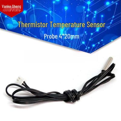 Водонепроницаемый терморезисторный датчик температуры, зонд 4x20мм, точность 1%, провод 1м, 3435 NTC 10K.