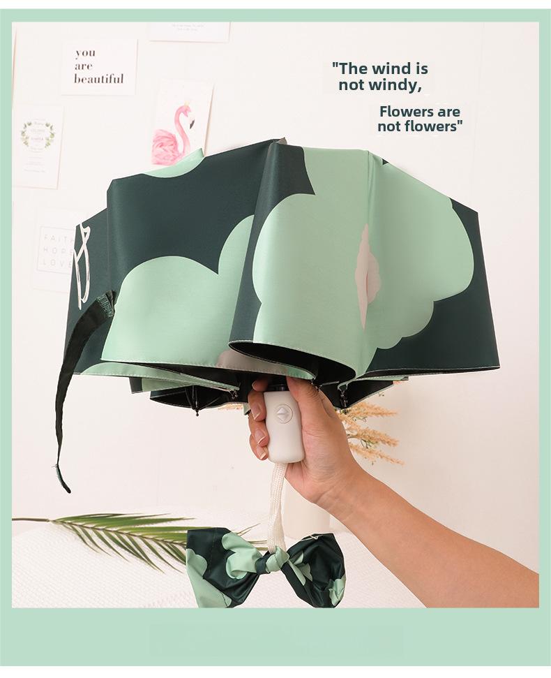 Компактный автоматический зонт от солнца и дождя с защитой от ультрафиолета