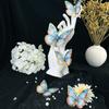 12 шт. 3D бабочки настенные украшения лазерные бабочки украшения для украшения торта на день рождения бабочки настенные наклейки для детского душа наклейки
