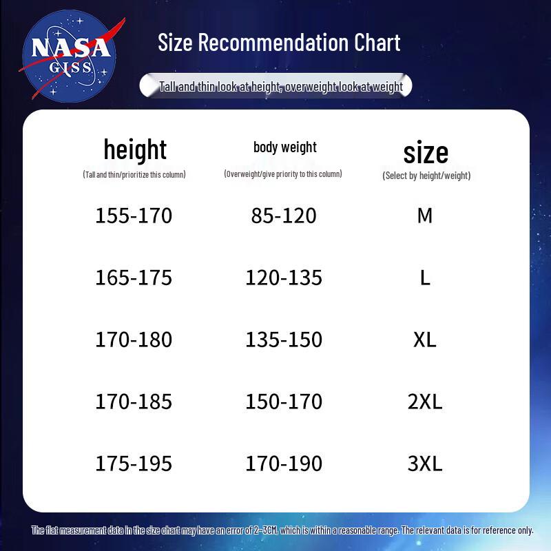 Мужской ретро топ с длинным рукавом и круглым вырезом, тяжелый вес, NASA GISS