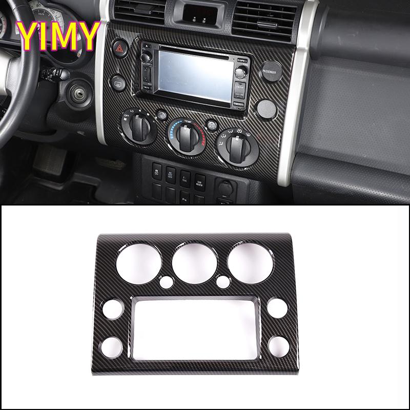 For Toyota FJ Cruiser 2007- LHD ABS Carbon fiber Automotive parts control shift panel decorative strip cover accessories