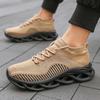 Мужские кроссовки 2025 ,Дизайнерская осенняя мужская повседневная обувь ,Дышащая сетчатая обувь Модная нескользящая тканевая бежевая мужская обувь большого размера 45 46