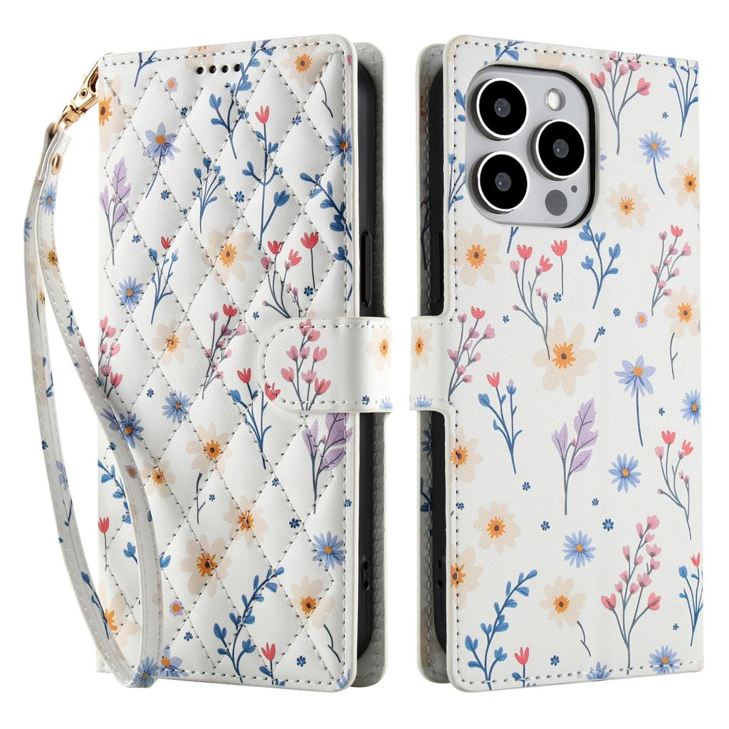 Роскошный модный кожаный чехол с цветочным узором для iPhone 16 15 14 13 12 11 17 Pro Max Plus 16e Бизнес-чехол-книжка с отделениями для карт