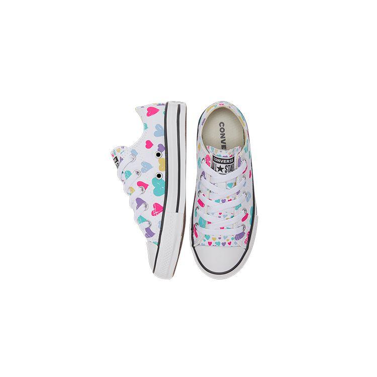 Converse Chuck Taylor All Star Canvas Модные Удобные Прочные Низкие Детские Холщовые Кеды Детские кроссовки Белый Фиолетовый Разноцветный 671609C