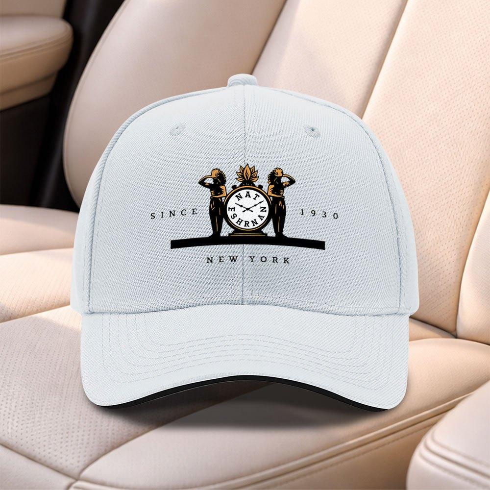 Nat Sanan Clock Pattern Baseball Cap Adjustable Duckbill Hat For Men Women Daily Commuting Sports Fishing