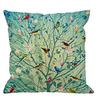 Branch Bird Flower Linen Pillowcase Sofa Cushion Cover Home Decoration Can Be Customized for You 40x40 50x50 60x60 45x45