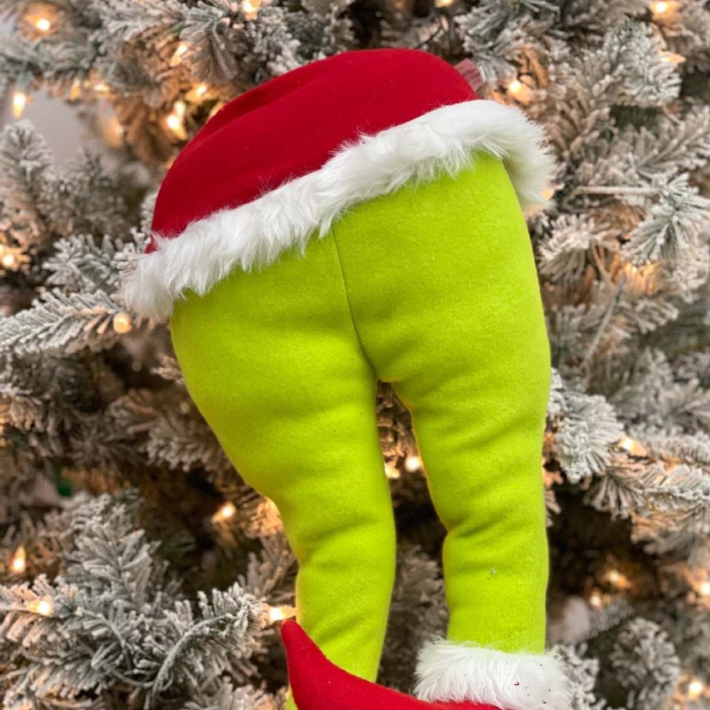 Christmas Decoration Grinch Green Artificial Legs Tree Decoration Santa Elf Legs Christmas Decoration Home Hanging Ornaments