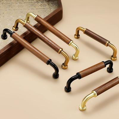 Ручка-тяга для шкафа-гардероба, ручка для кухонных шкафчиков, ручки для кухонных дверей, деревянная ручка-тяга для шкафа, ручка для деревянного шкафа в натуральном стиле